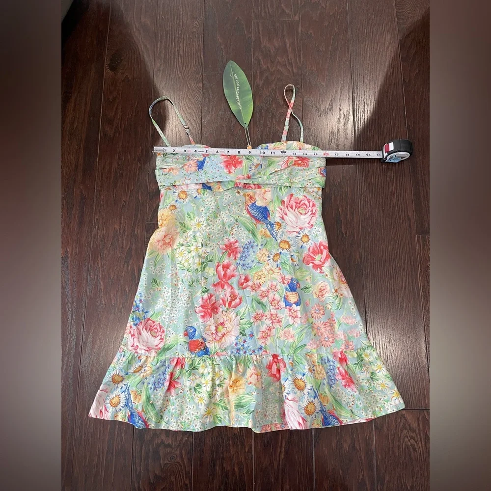 Farm Rio Multicolor Floral Mini Dress Brasil Women Size Medium NEW - Picture 6 of 9